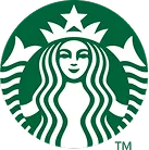 Starbucks logo featuring green siren emblem with TM trademark symbol